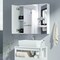 White 3-Door Wall-Mounted Medicine Cabinet with Adjustable Shelves Mirror Storage Cabinet, Moisture-Resistant
